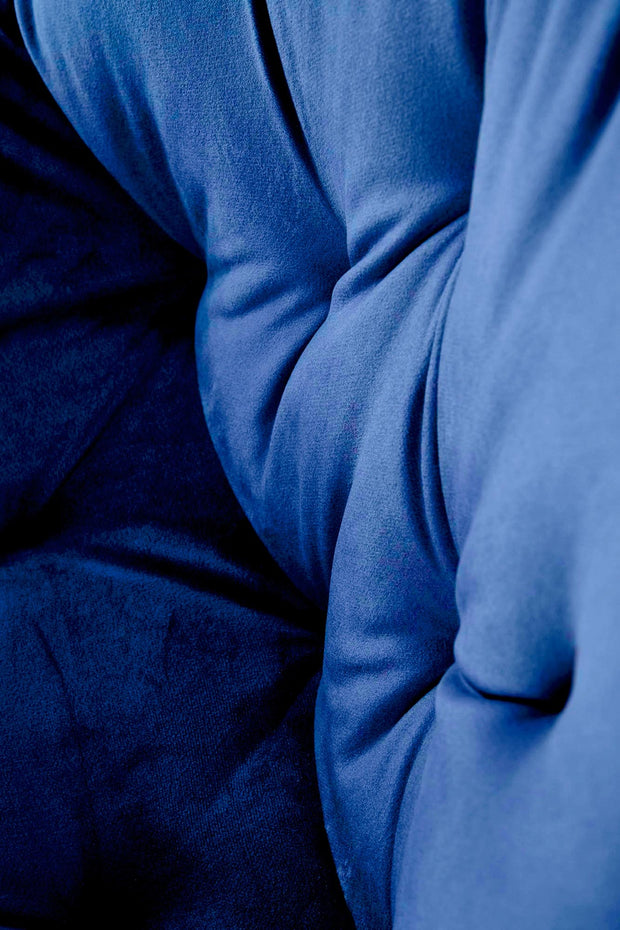 Sedia da pranzo in velluto K519 Blu (3)