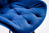 Sedia da pranzo in velluto K519 Blu (4)