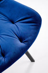 Halmar Sedia da pranzo in velluto K519 Blu