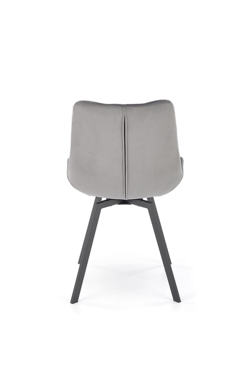 Sedia da pranzo in velluto K519 Grigio (1)