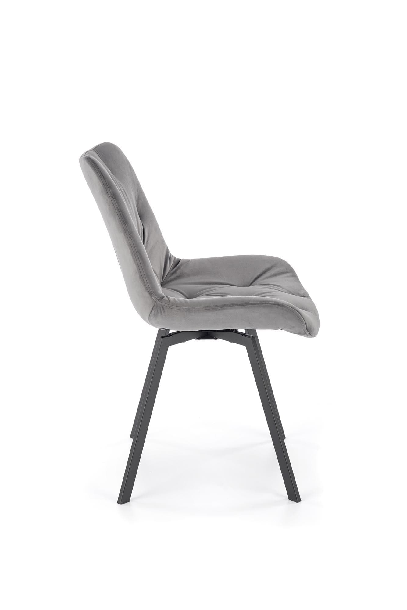 Sedia da pranzo in velluto K519 Grigio (3)