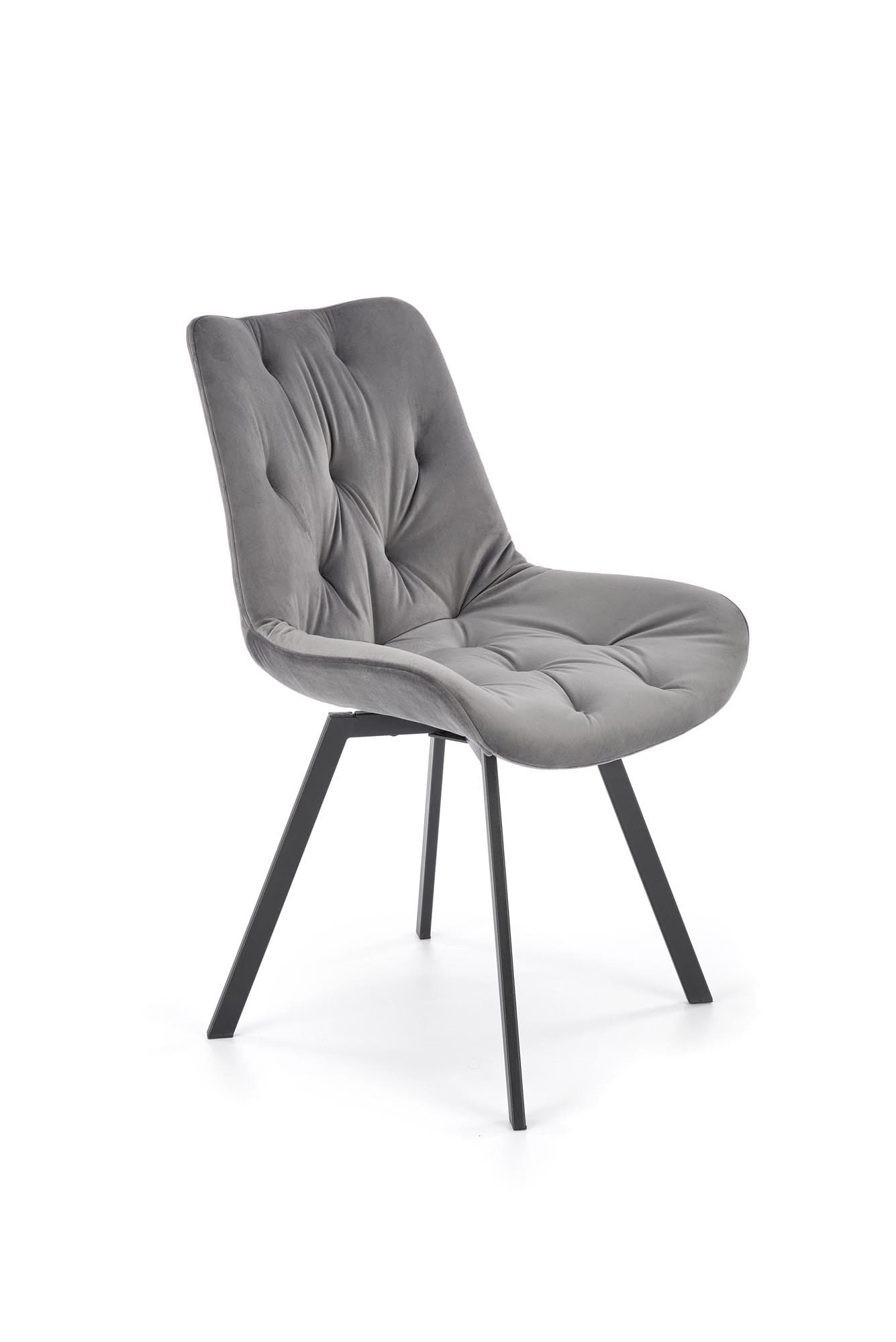 Sedia da pranzo in velluto K519 Grigio (4)