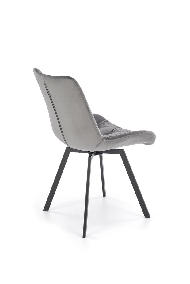 Sedia da pranzo in velluto K519 Grigio (5)