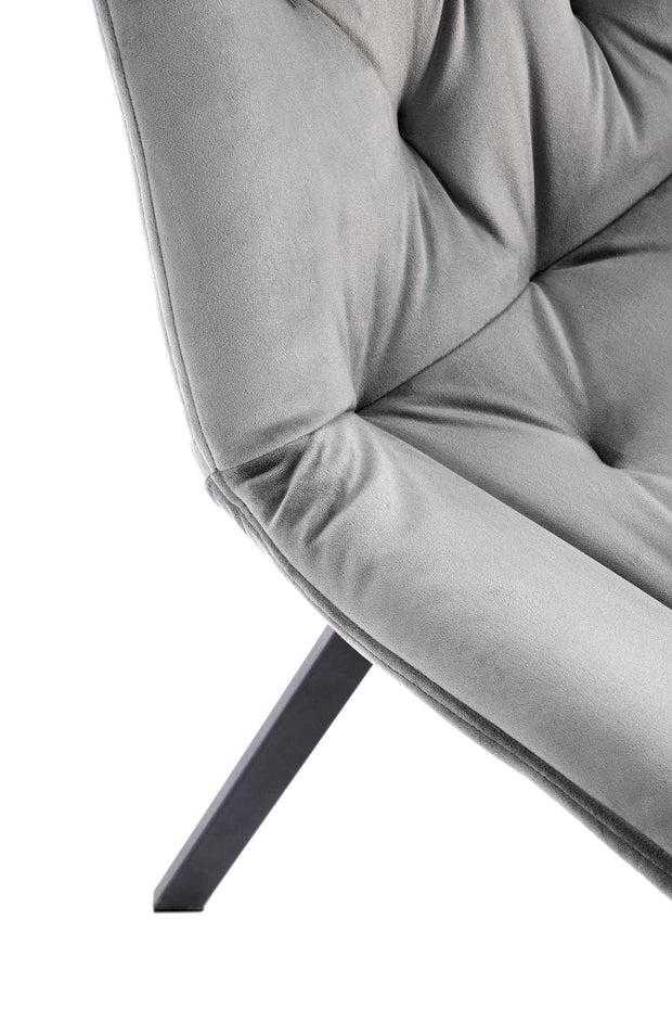 Sedia da pranzo in velluto K519 Grigio (6)