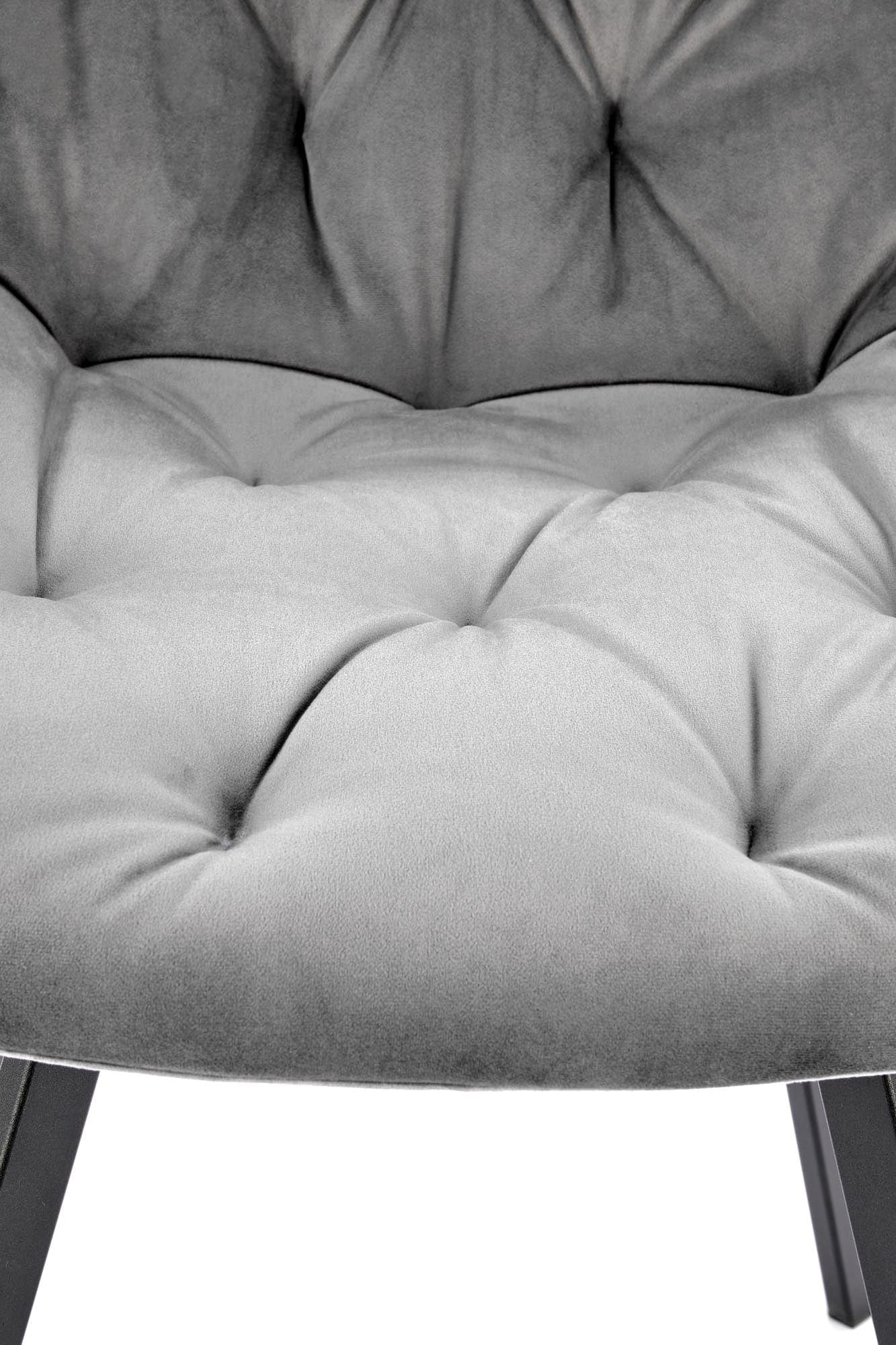 Sedia da pranzo in velluto K519 Grigio (7)