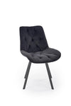 Sedia da pranzo in velluto K519 Nero (1)
