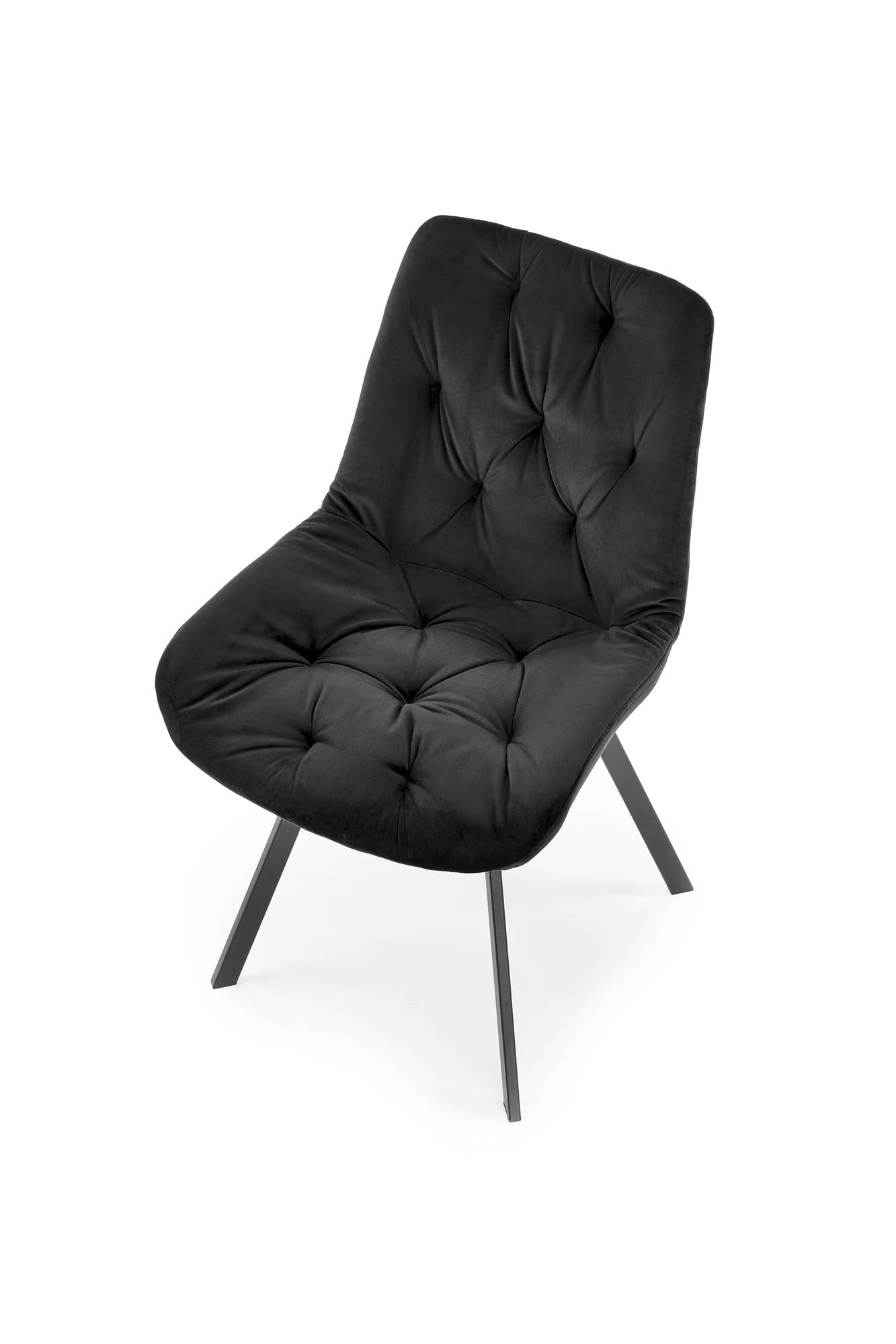 Sedia da pranzo in velluto K519 Nero (2)