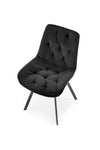Sedia da pranzo in velluto K519 Nero (2)