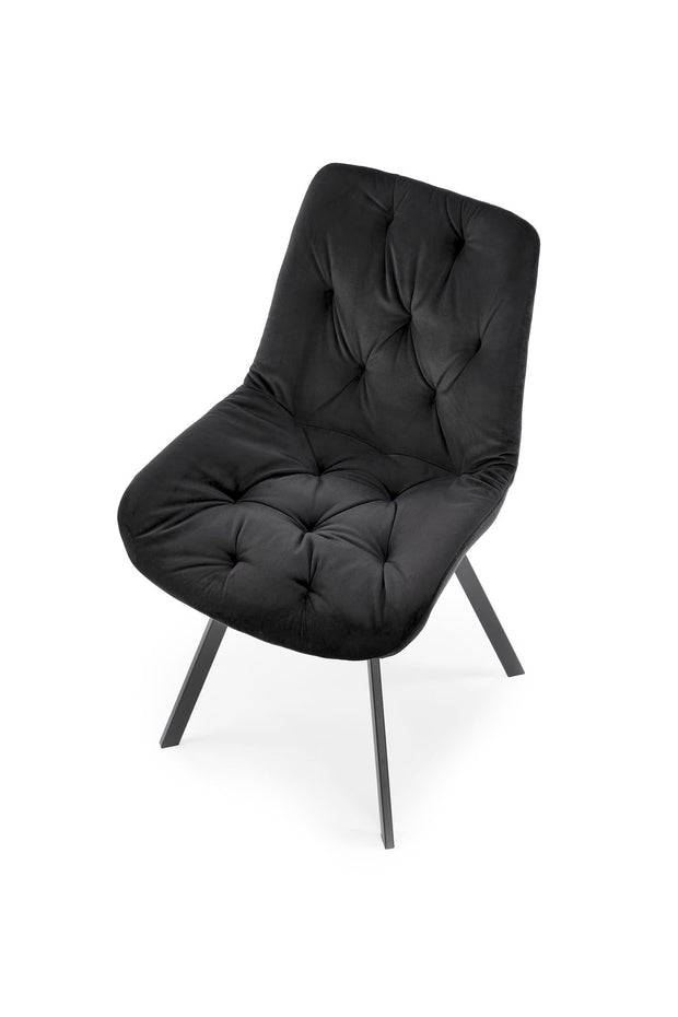 Sedia da pranzo in velluto K519 Nero (2)