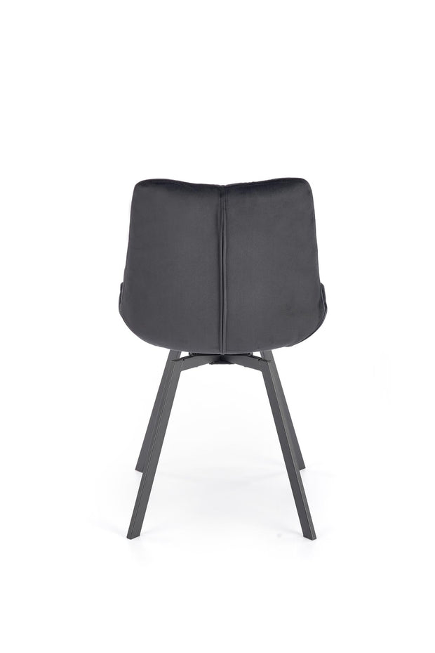 Sedia da pranzo in velluto K519 Nero (3)