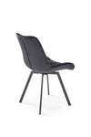 Sedia da pranzo in velluto K519 Nero (6)