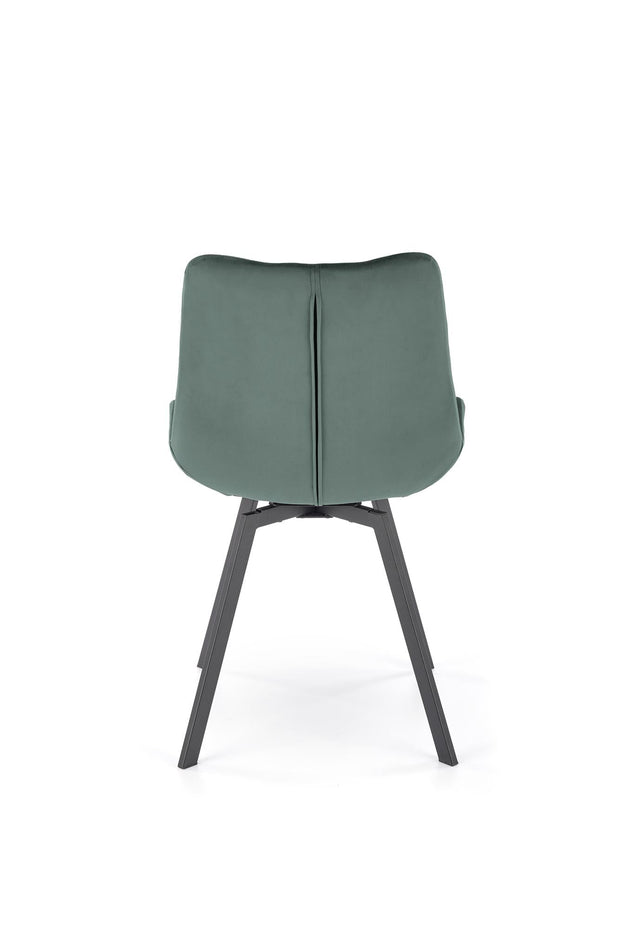 Sedia da pranzo in velluto K519 Verde (1)
