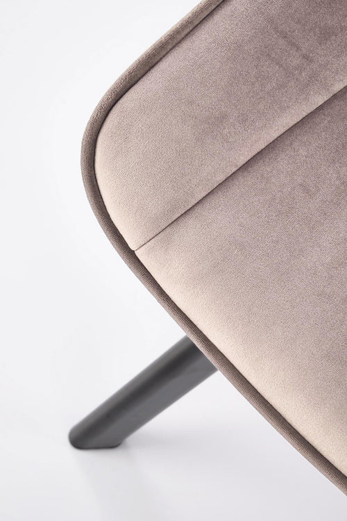 Sedia da pranzo in velluto K520 Beige (1)