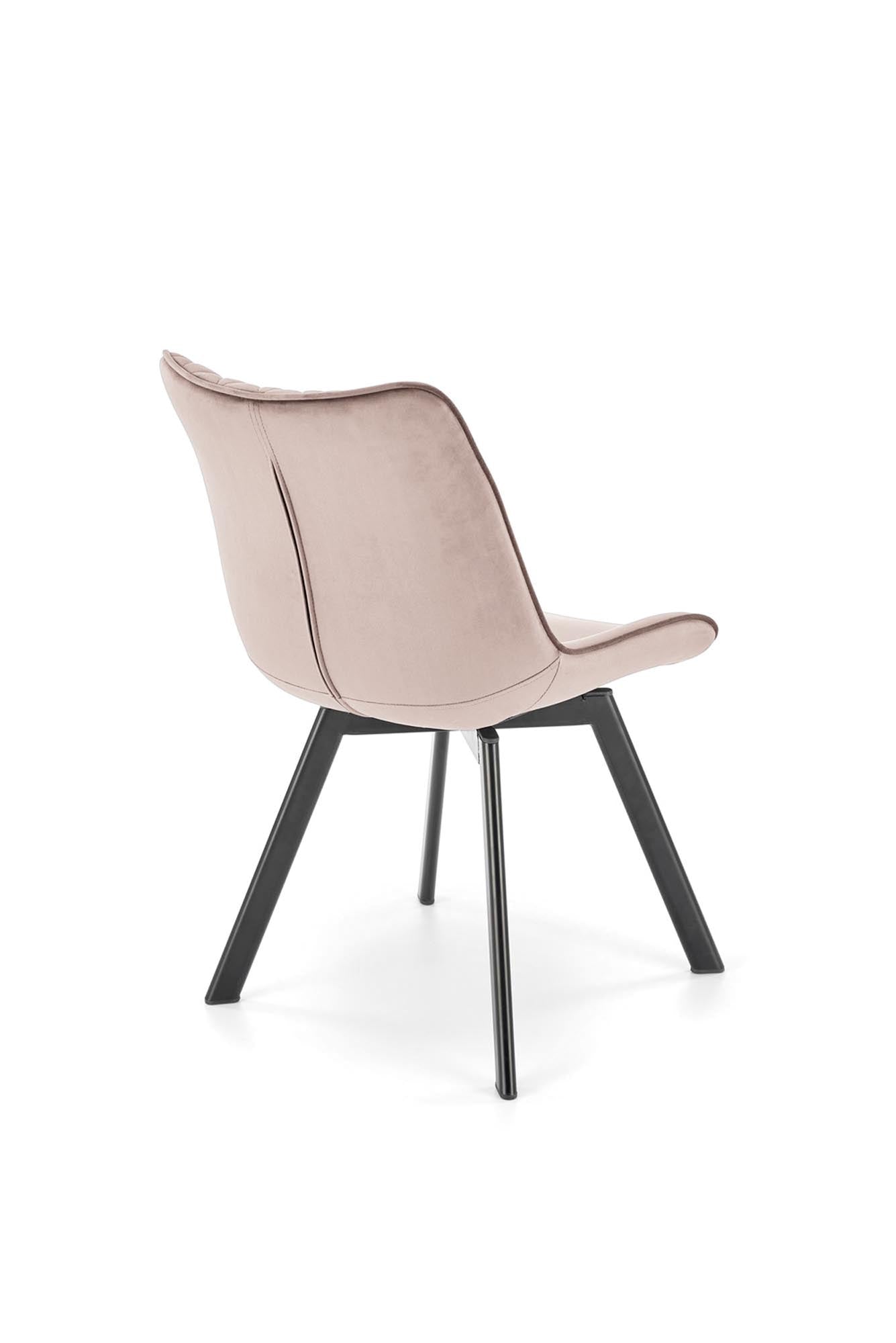 Sedia da pranzo in velluto K520 Beige (6)