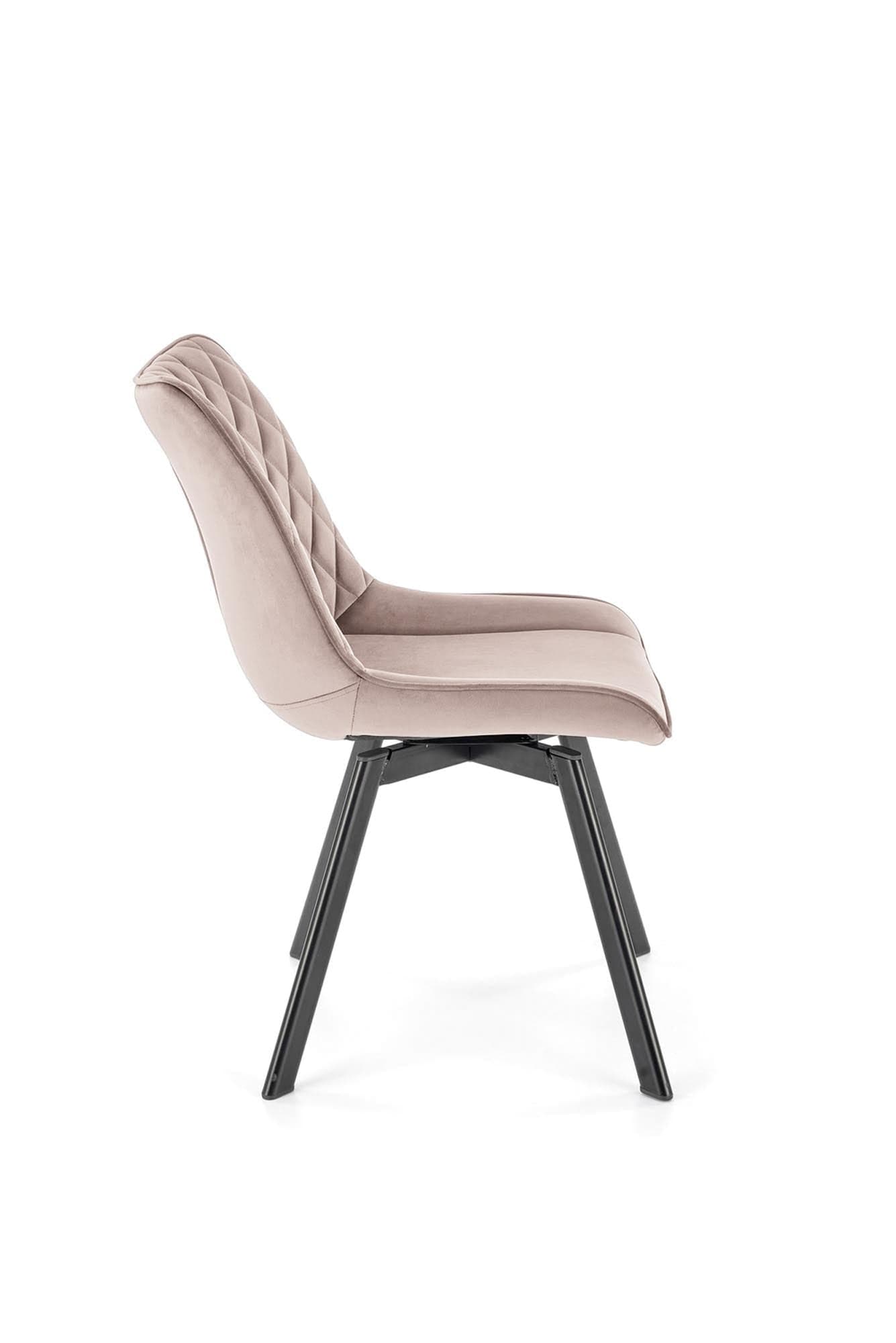 Sedia da pranzo in velluto K520 Beige (7)
