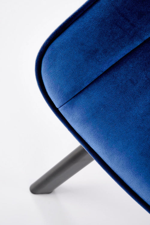 Sedia da pranzo in velluto K520 Blu (1)