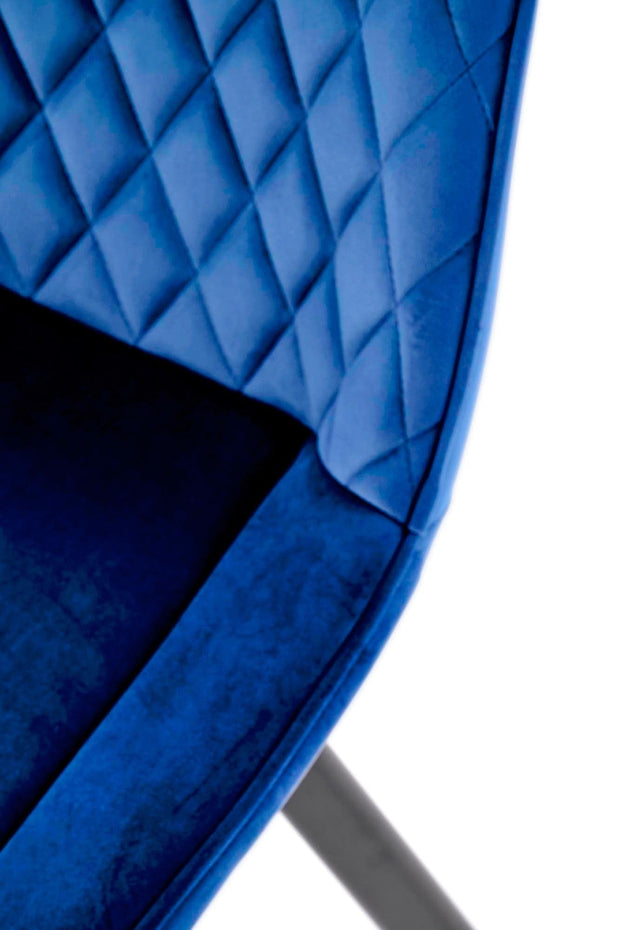Sedia da pranzo in velluto K520 Blu (2)