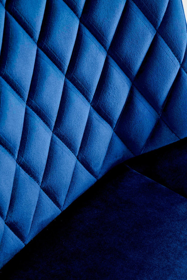 Sedia da pranzo in velluto K520 Blu (5)