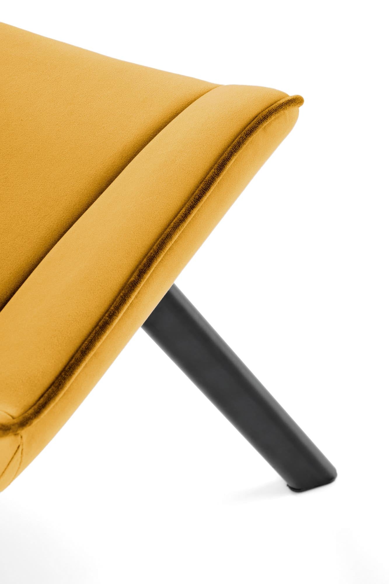 Halmar Sedia da pranzo in velluto K520 Giallo