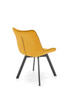 Sedia da pranzo in velluto K520 Giallo (6)