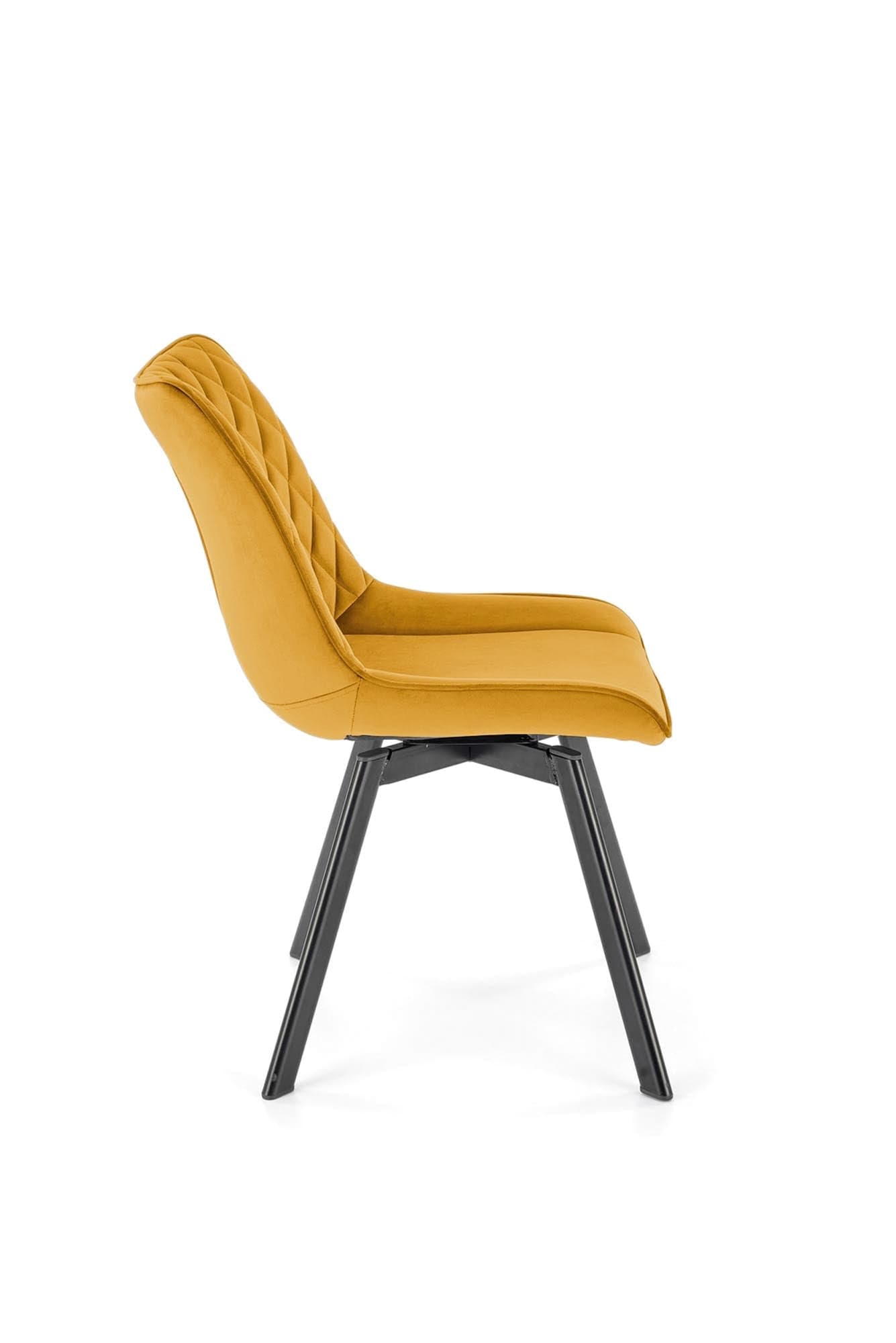 Sedia da pranzo in velluto K520 Giallo (7)
