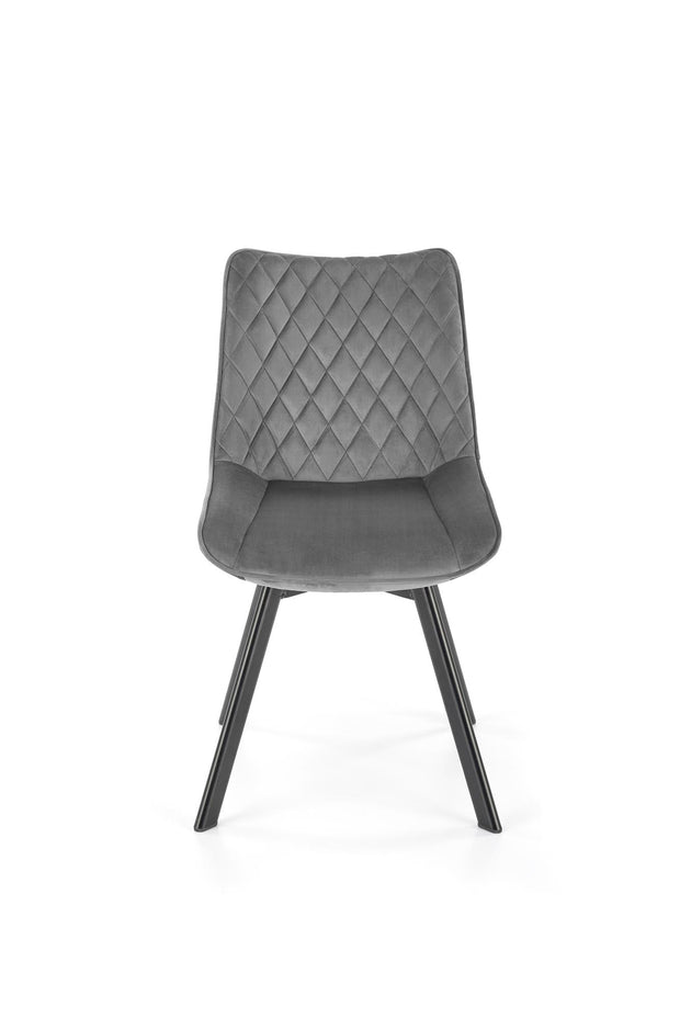 Sedia da pranzo in velluto K520 Grigio (4)