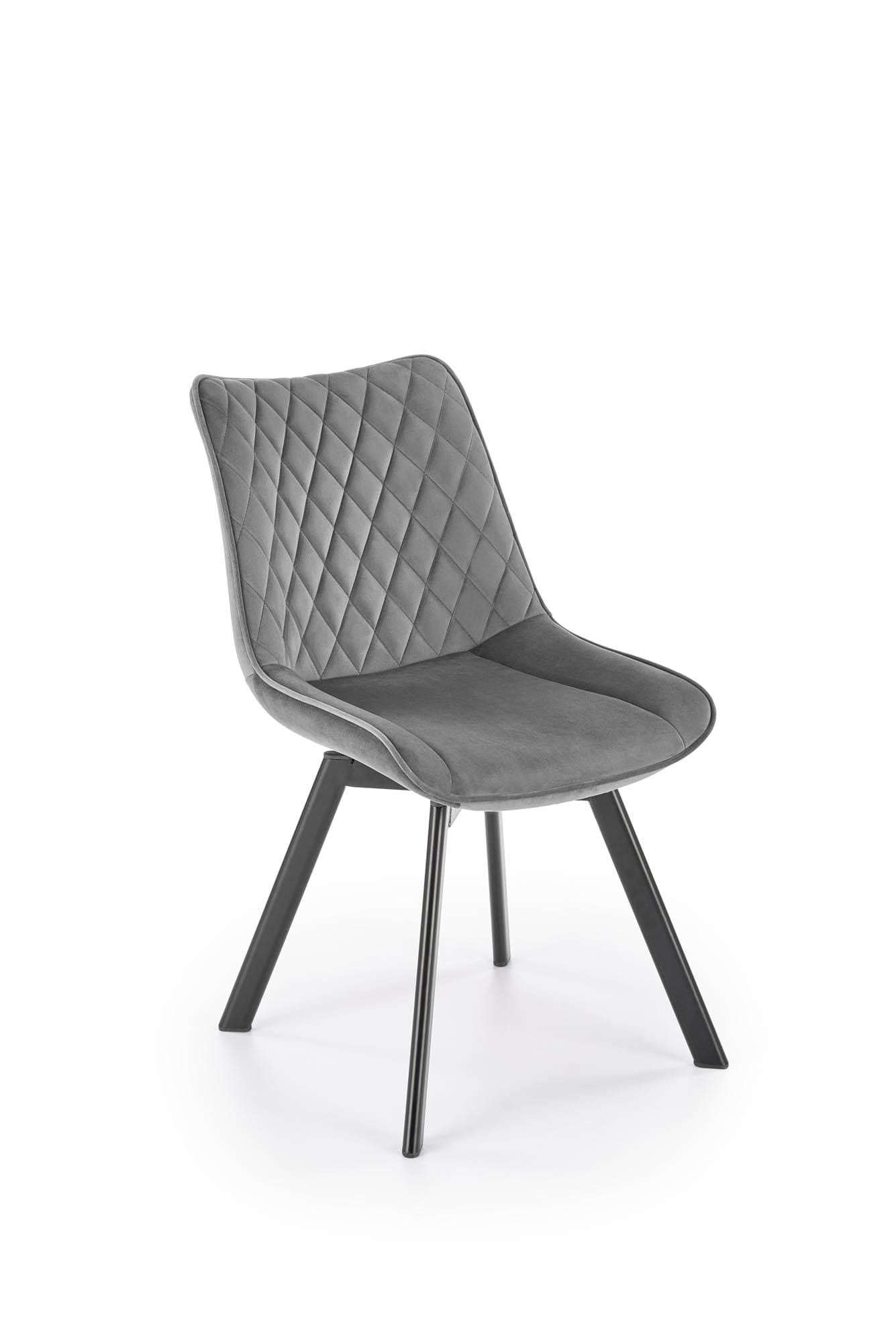 Sedia da pranzo in velluto K520 Grigio (5)