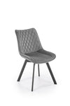 Sedia da pranzo in velluto K520 Grigio (5)