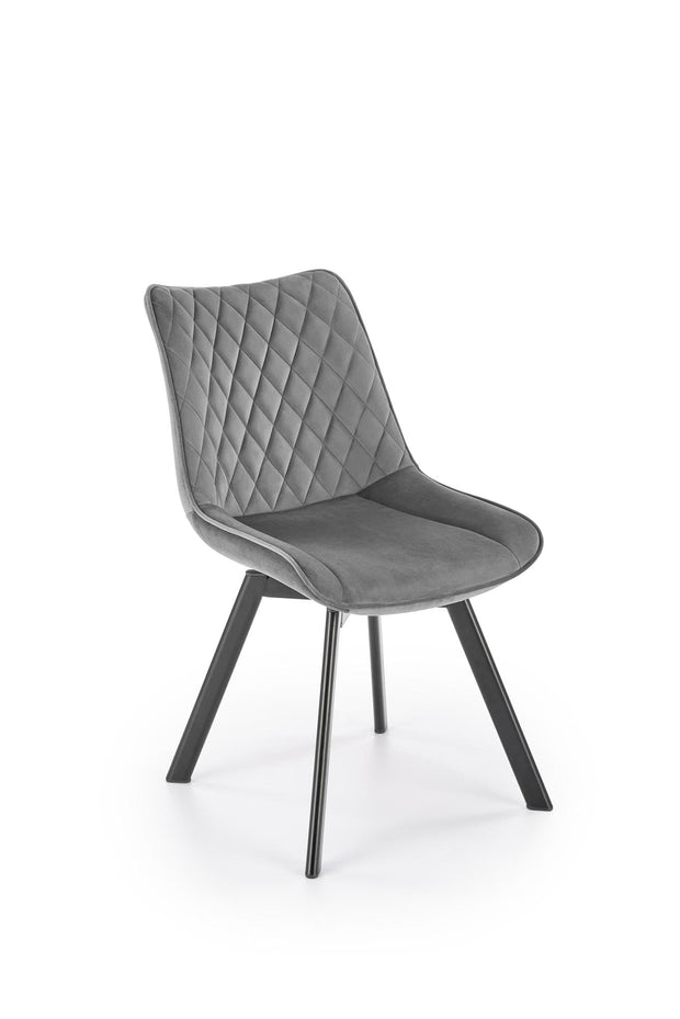Sedia da pranzo in velluto K520 Grigio (5)