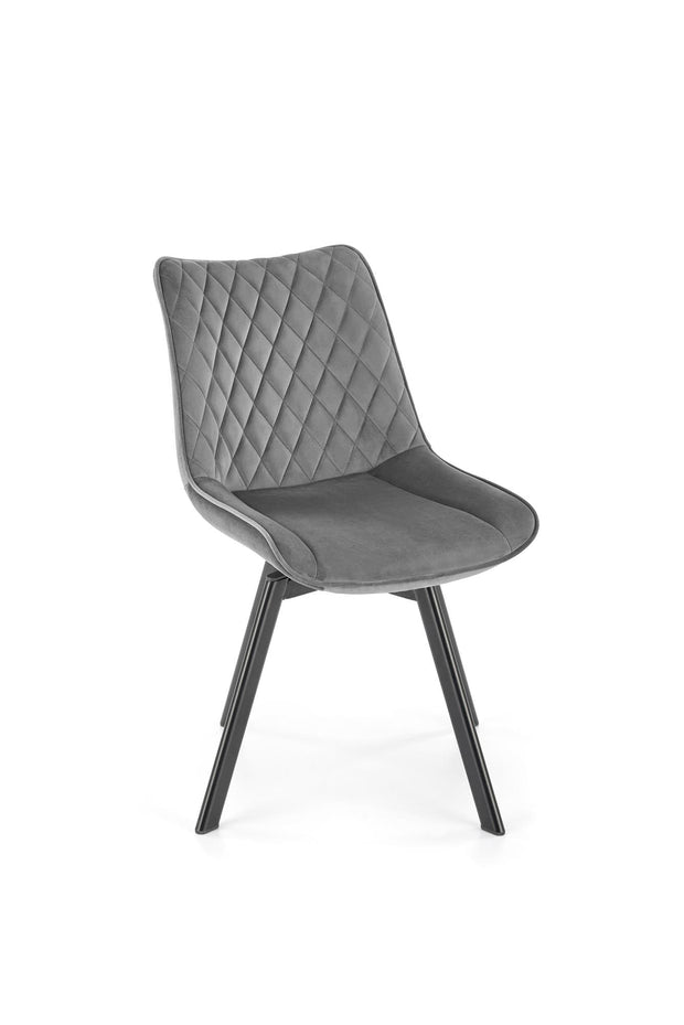 Sedia da pranzo in velluto K520 Grigio (6)
