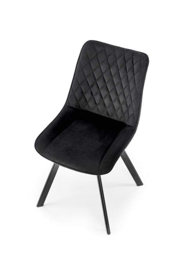 Sedia da pranzo in velluto K520 Nero (2)