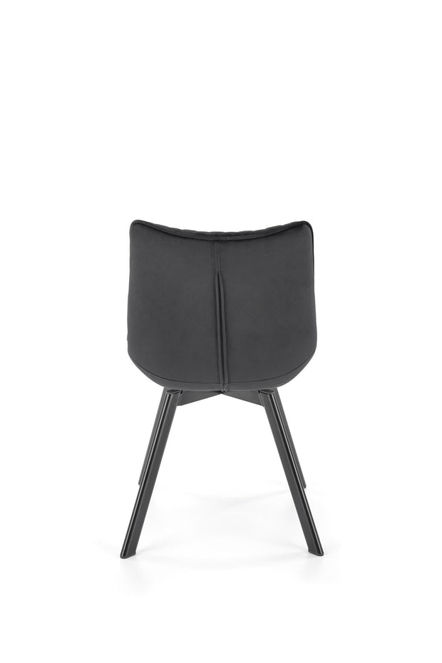 Sedia da pranzo in velluto K520 Nero (3)