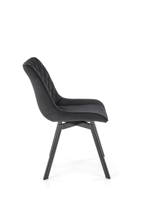 Sedia da pranzo in velluto K520 Nero (5)