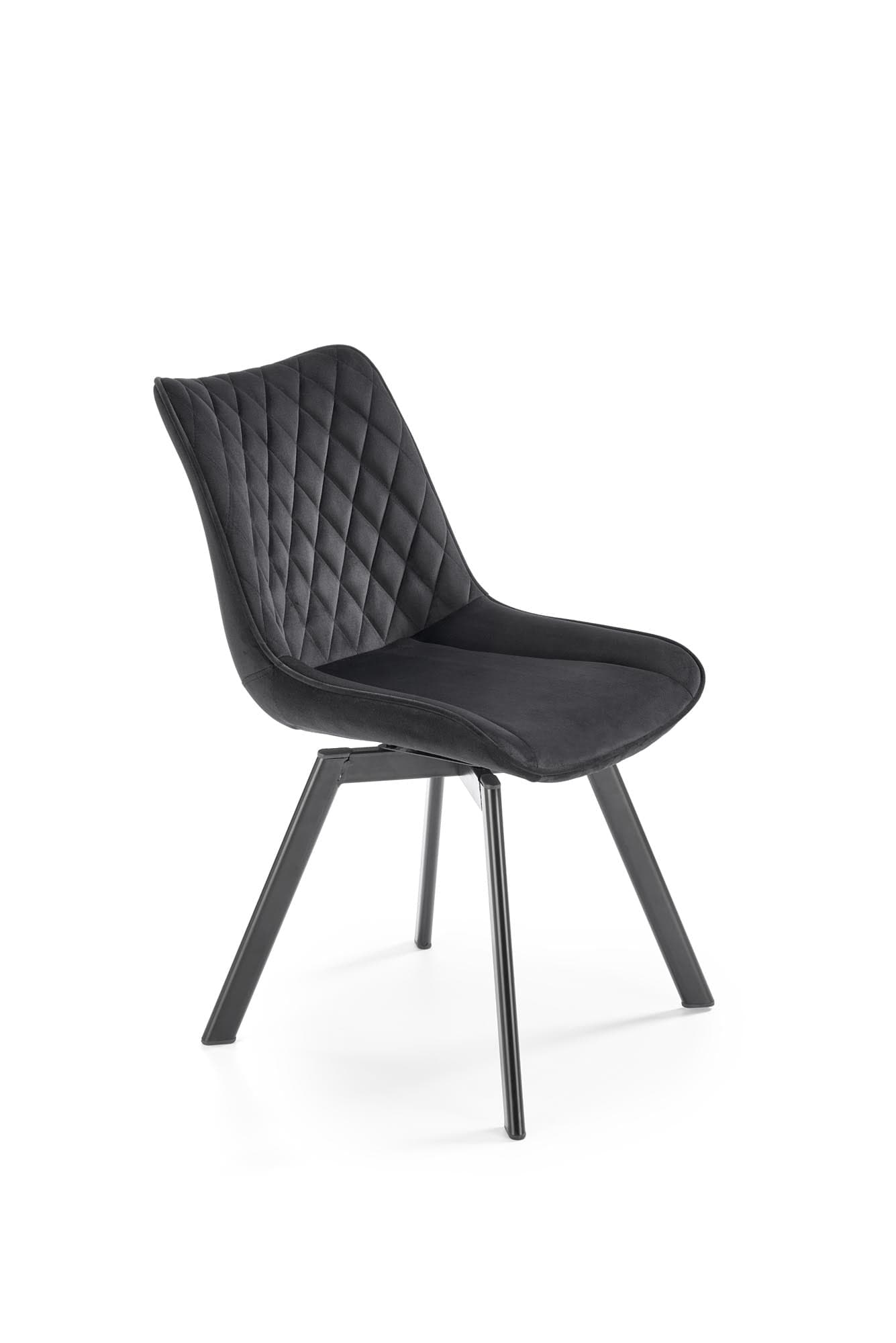 Sedia da pranzo in velluto K520 Nero (6)