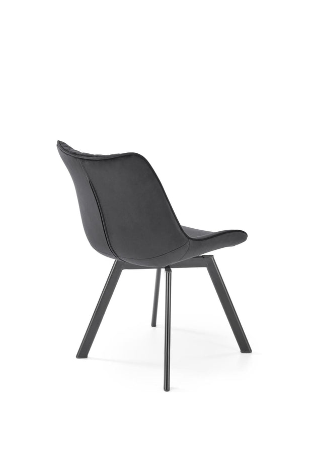 Sedia da pranzo in velluto K520 Nero (7)