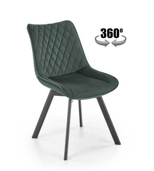Sedia da pranzo in velluto K520 Verde