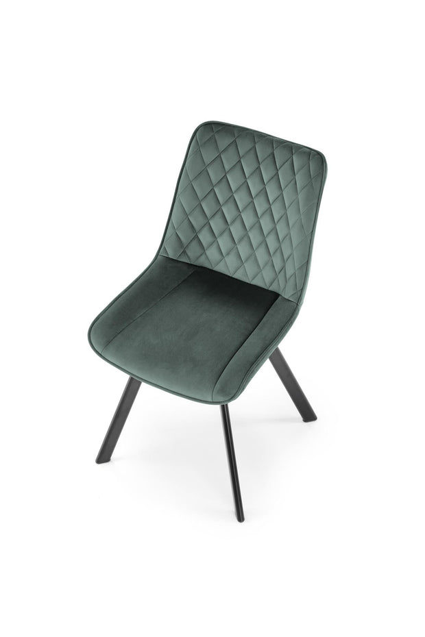 Sedia da pranzo in velluto K520 Verde (2)