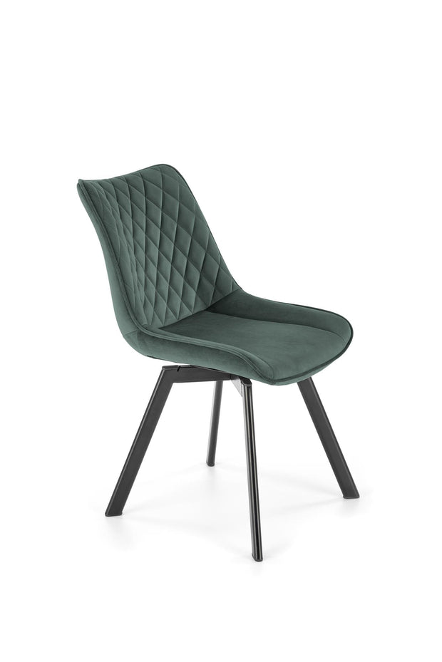 Sedia da pranzo in velluto K520 Verde (6)