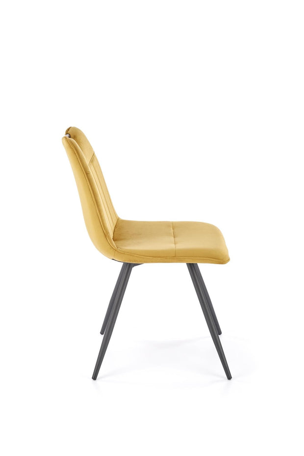 Sedia da pranzo in velluto K521 Giallo (2)