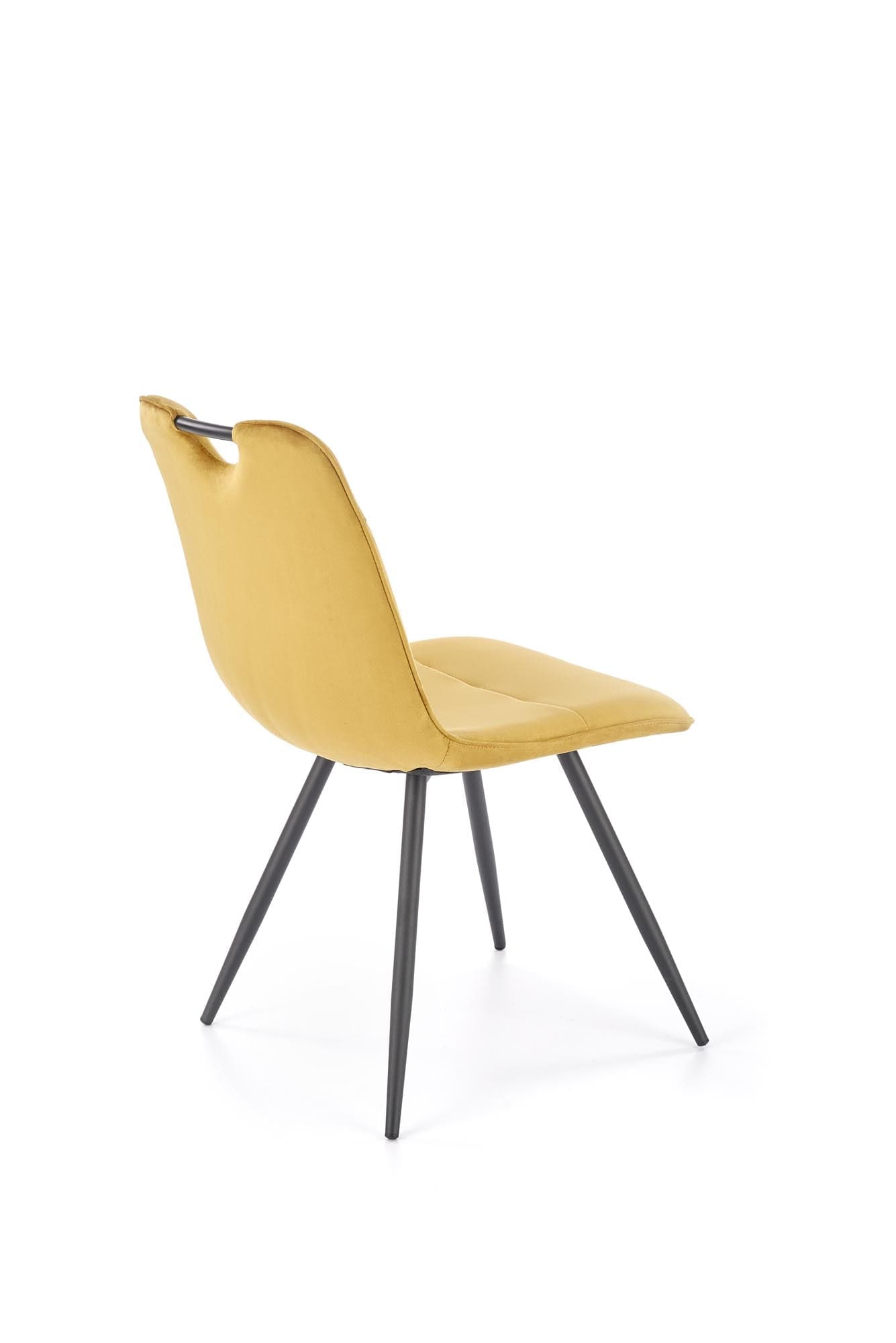 Sedia da pranzo in velluto K521 Giallo (3)
