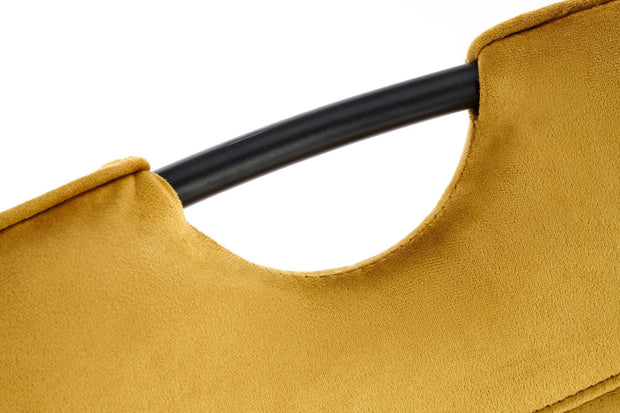 Sedia da pranzo in velluto K521 Giallo (6)