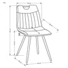 Sedia da pranzo in velluto K521 Grigio (2)