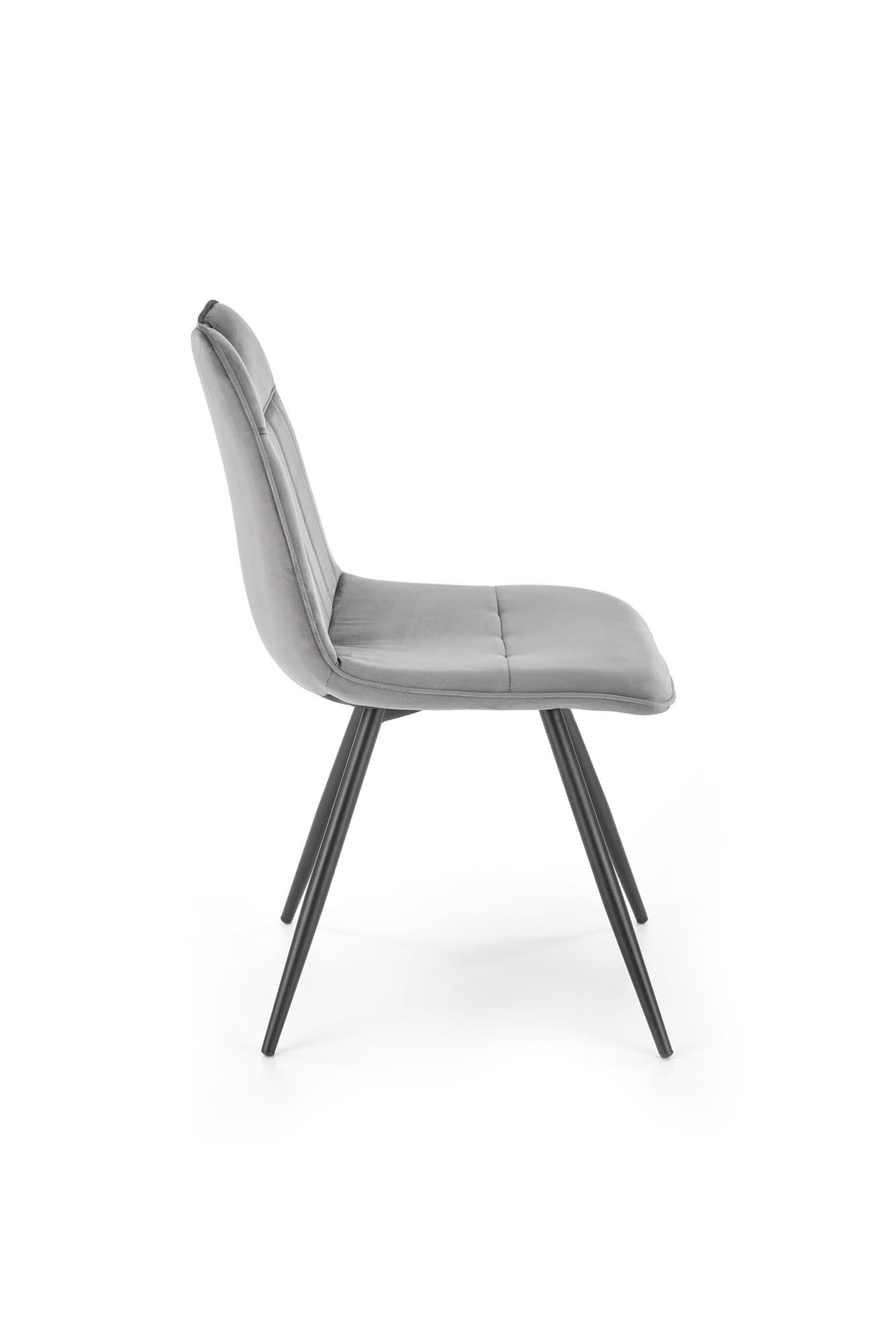 Sedia da pranzo in velluto K521 Grigio (3)