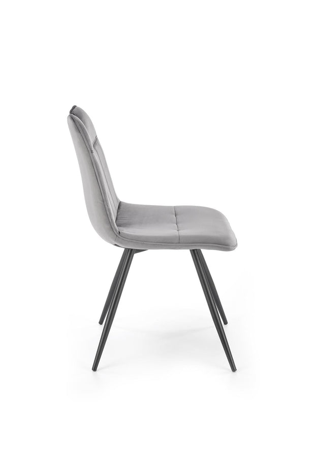 Sedia da pranzo in velluto K521 Grigio (3)