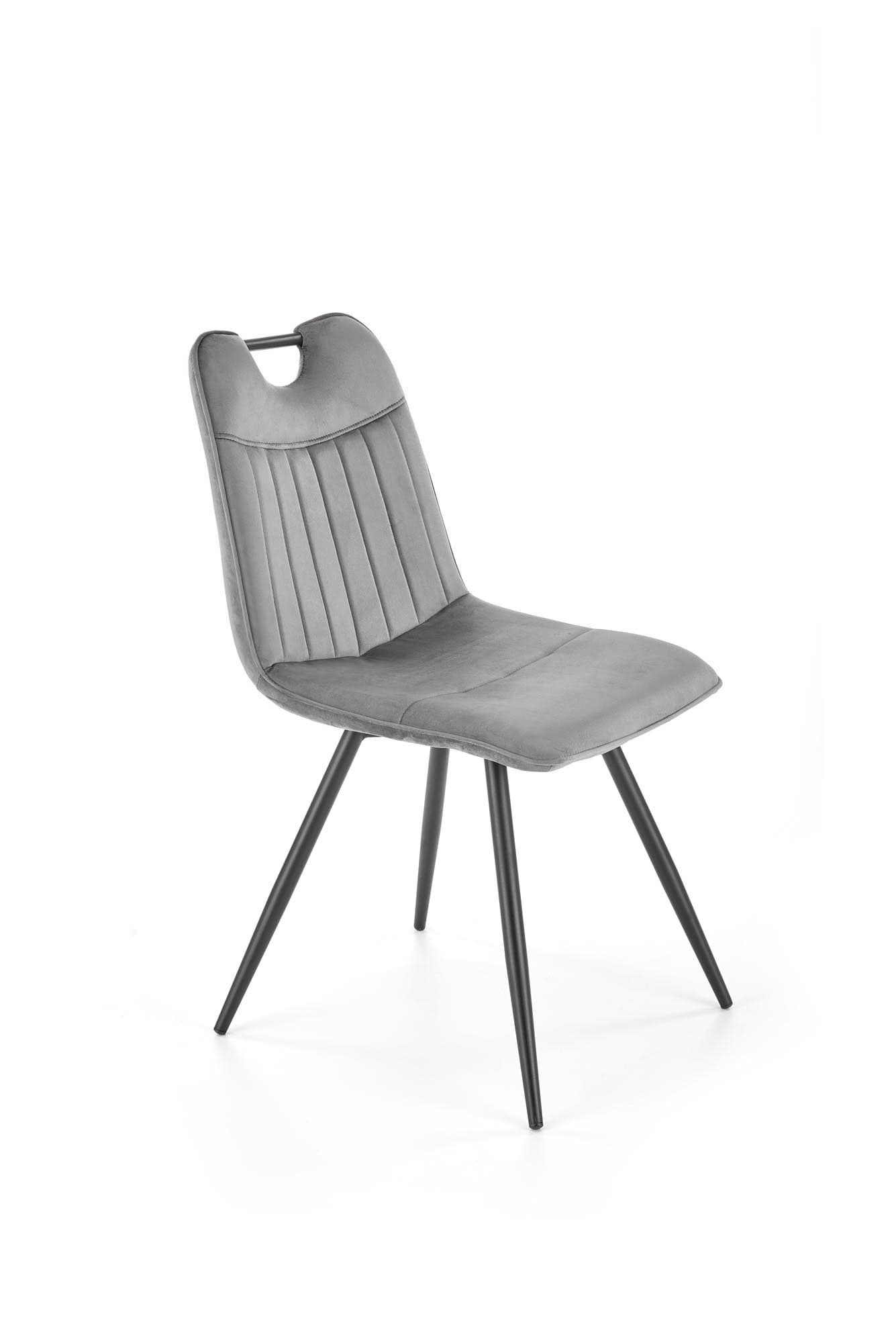 Sedia da pranzo in velluto K521 Grigio (4)