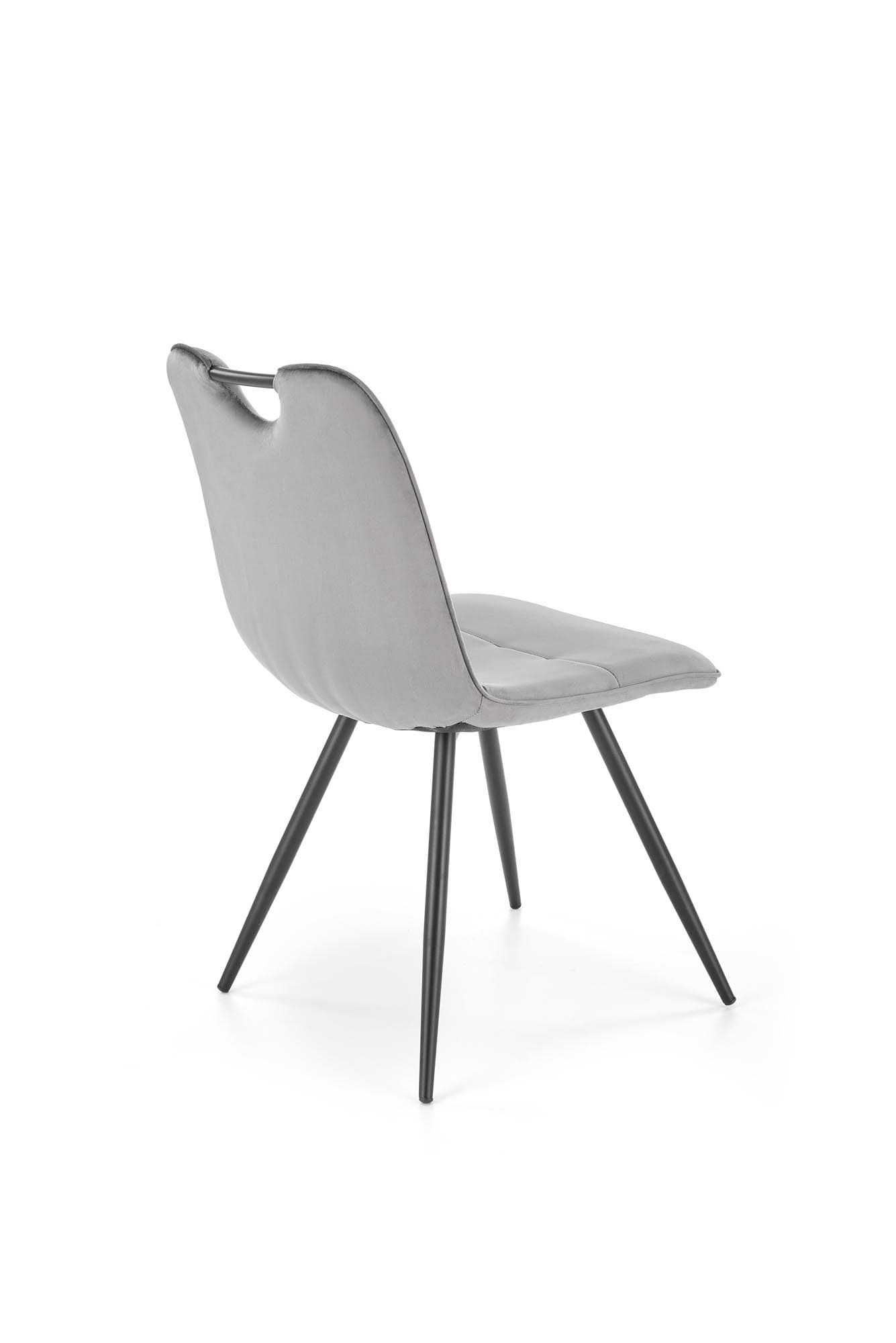 Sedia da pranzo in velluto K521 Grigio (5)