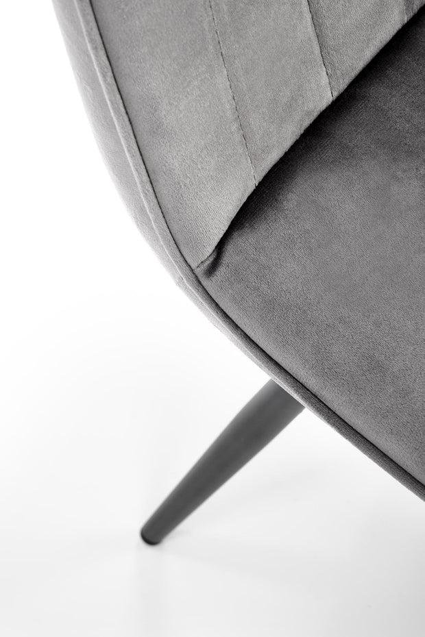 Sedia da pranzo in velluto K521 Grigio (6)