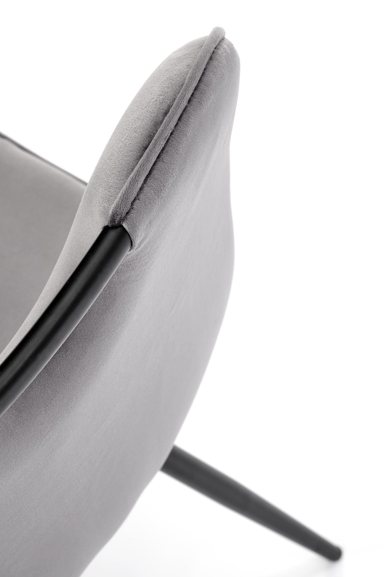 Sedia da pranzo in velluto K521 Grigio (7)