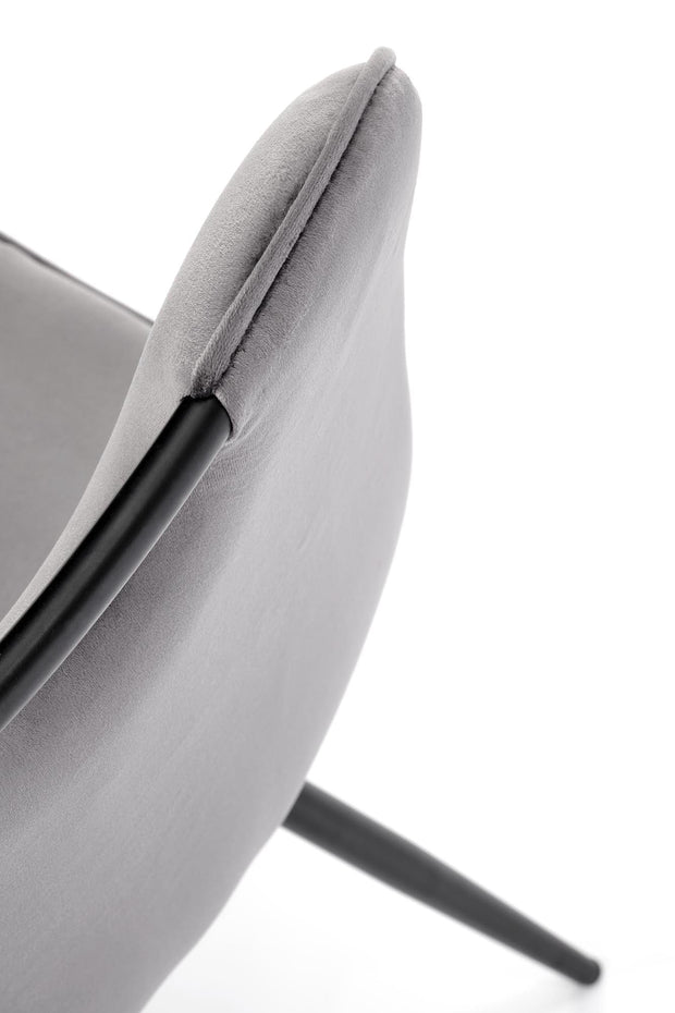 Sedia da pranzo in velluto K521 Grigio (7)
