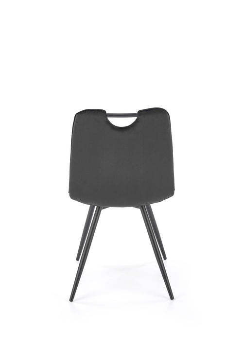 Sedia da pranzo in velluto K521 Nero (1)